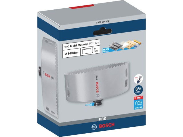 Žaga za izrezovanje lukenj PRO Multi Material PC Plus, 140mm, 2608594418